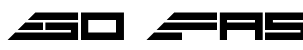 Go Faster font preview